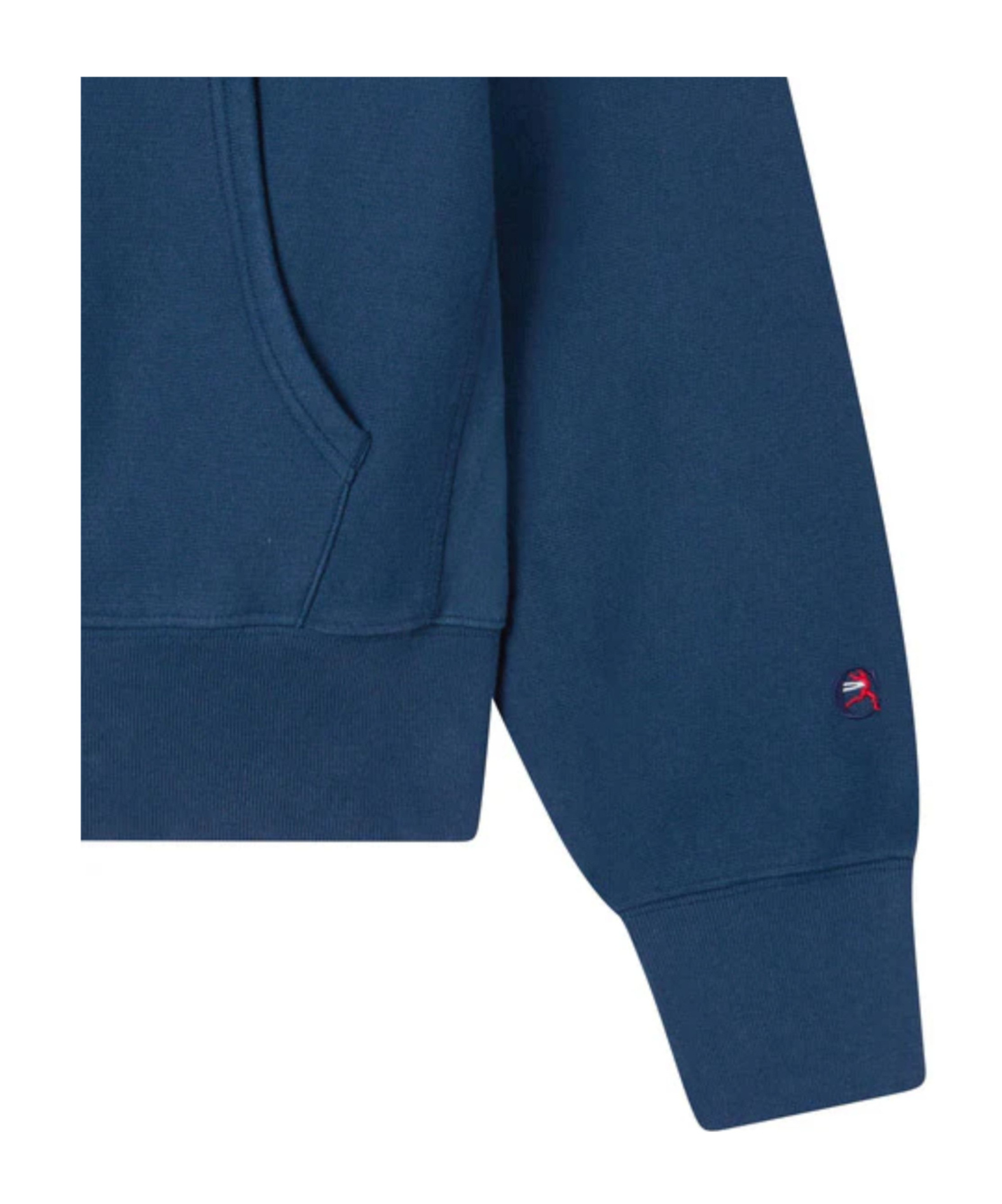 Champion Hooded Cotton Sweatshirt Featuring Kangaroo Pocket In Blue