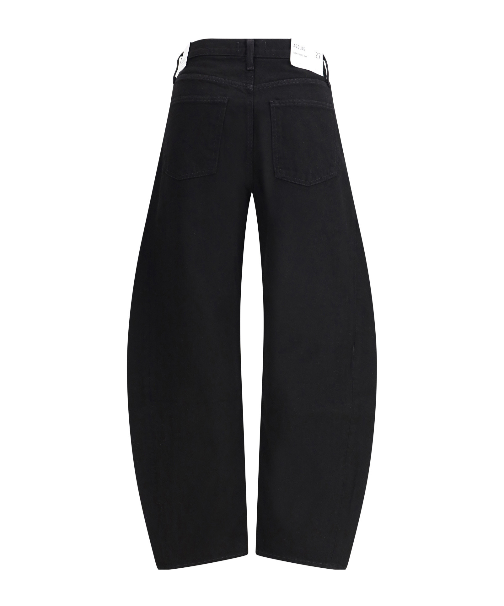 Agolde Denim Trousers With Belt Loops In Black