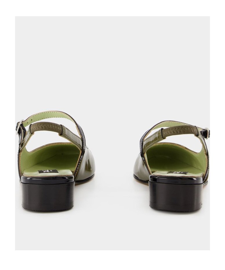 Shop Carel Paris Oceano 24 Flat Sandals In Green