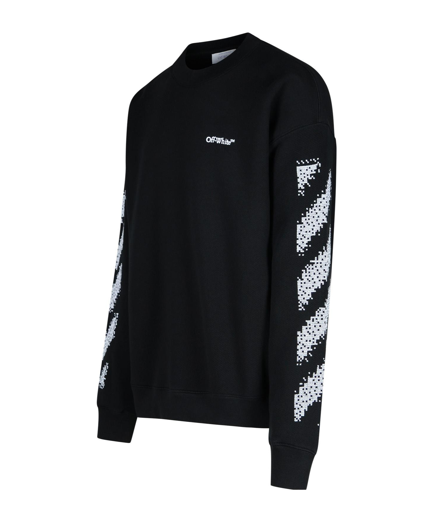 Shop Off-white Crewneck Long-sleeved Sweatshirt In Black