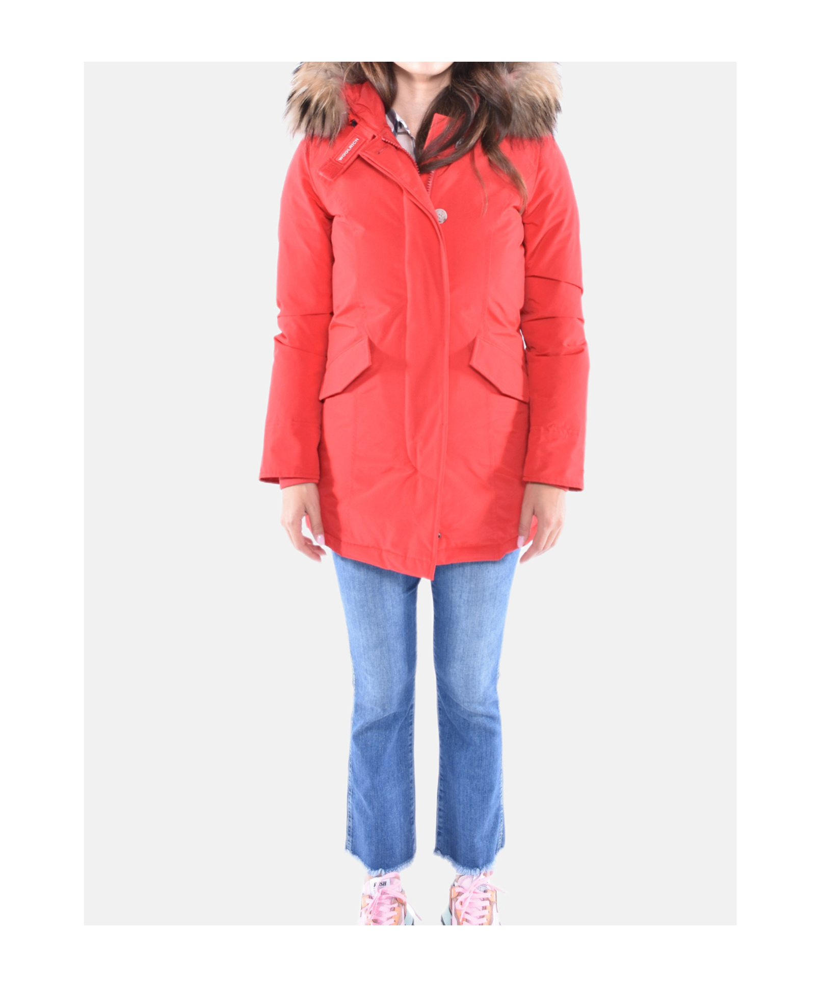 Woolrich Hooded Down Parka In Multi