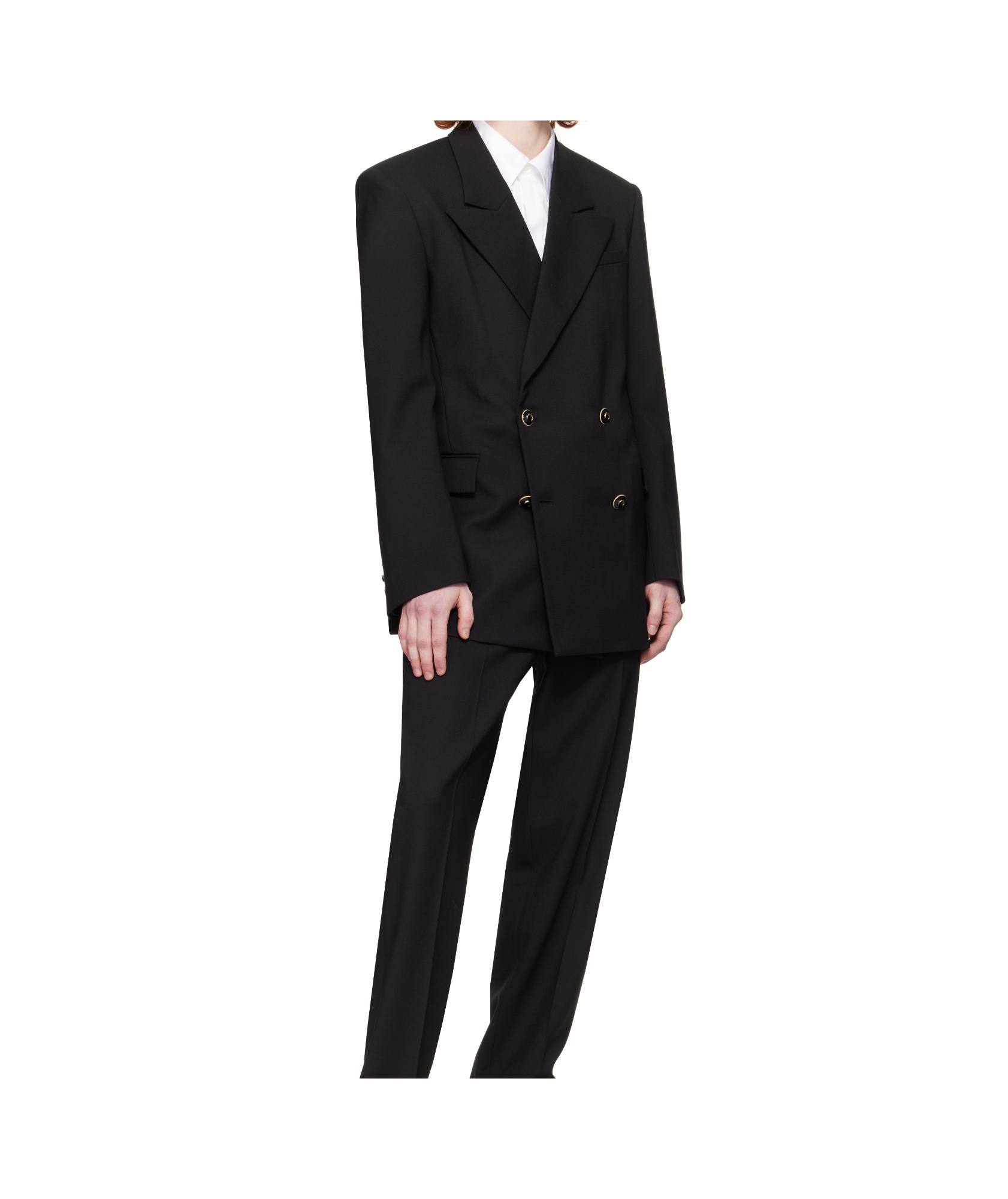 Marine Serre Twill Fitted Blazer In Black