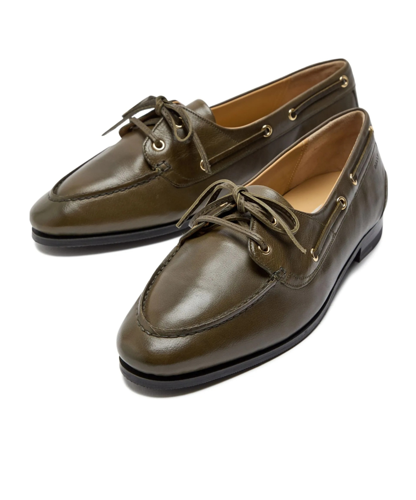 Bally Pathy Glossed Leather Loafers In Green