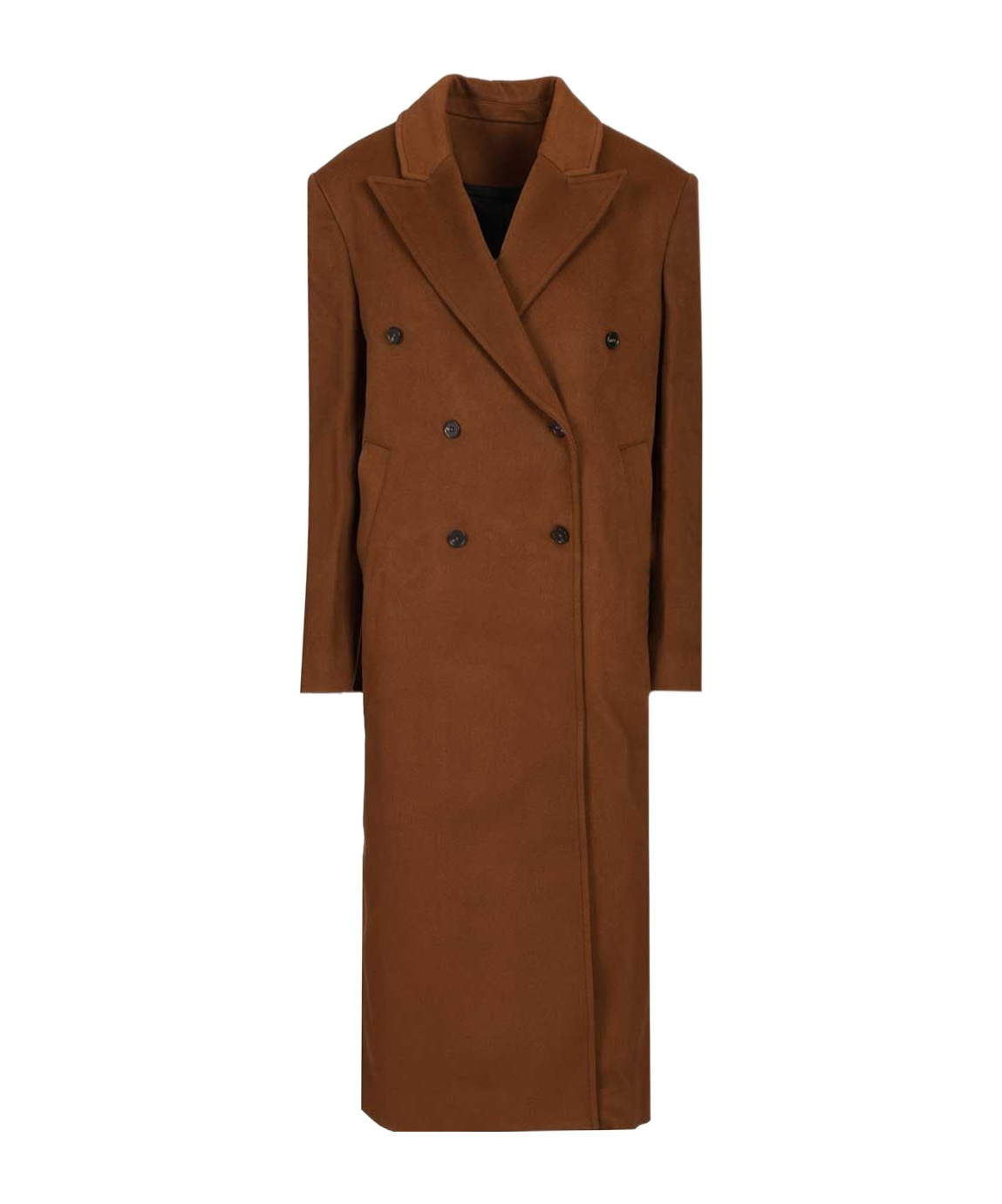 Loulou Studio Rosco Double Breasted Coat In Brown