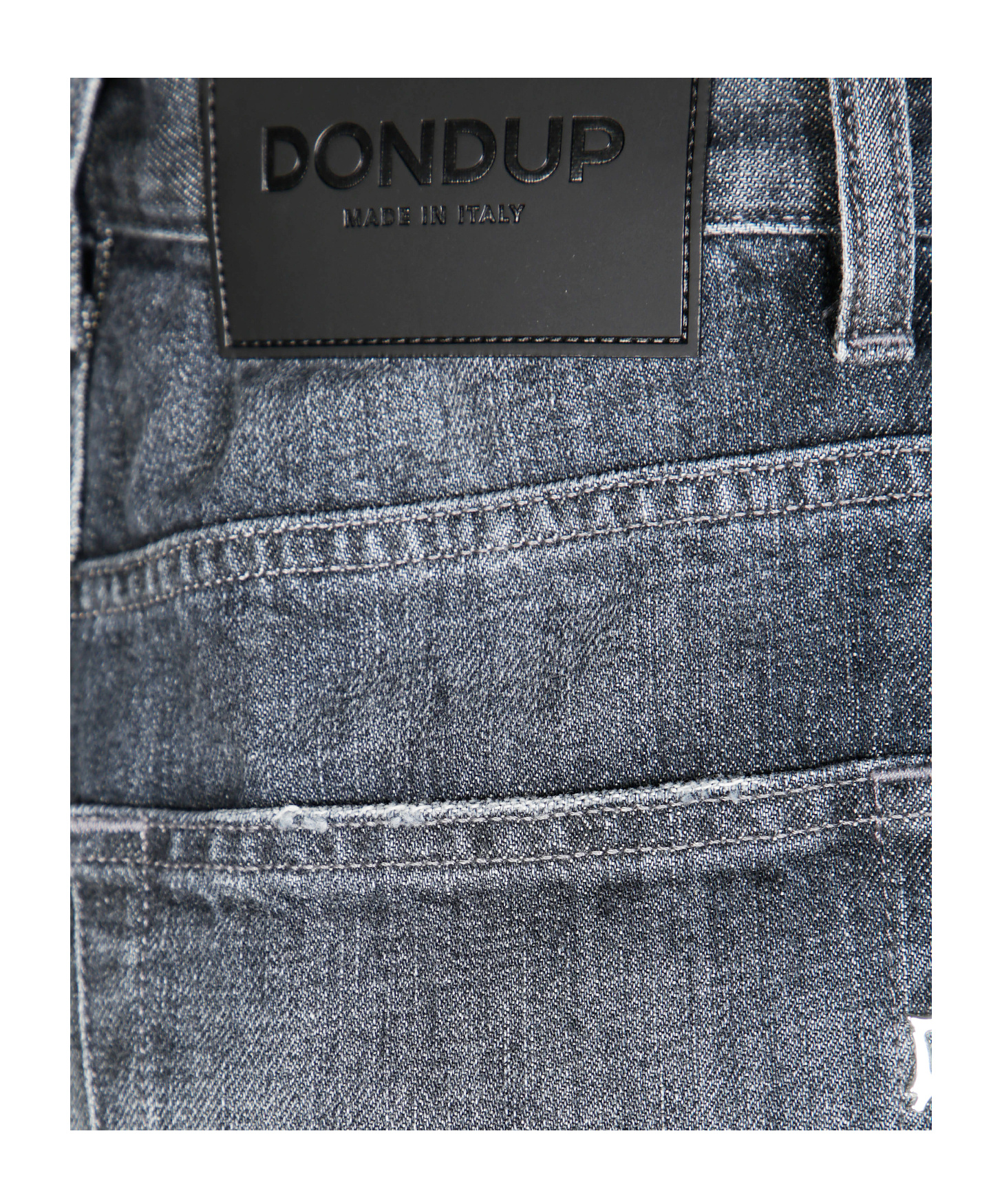 Dondup Relaxed Fit Tapered Leg Jeans With Vintage Grey Wash In Gray