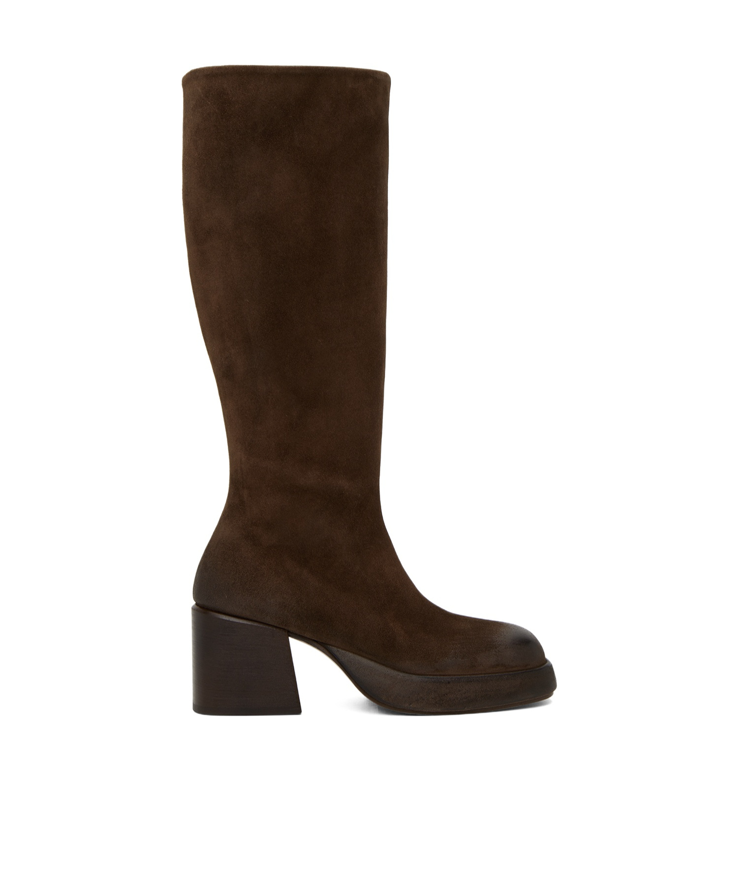 Marsèll Plattino Square Head Boots In Brown