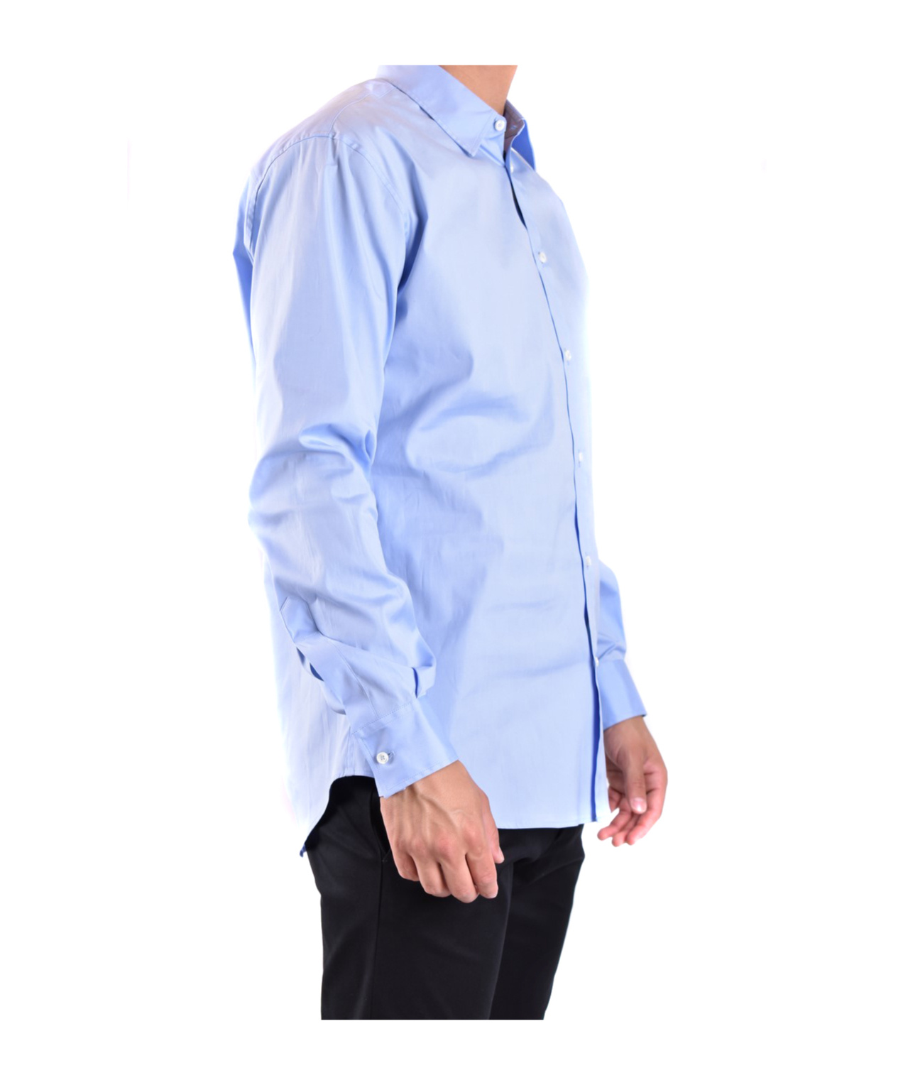 Dsquared2 Logo-printed Long-sleeved Button-up Shirt In Blue