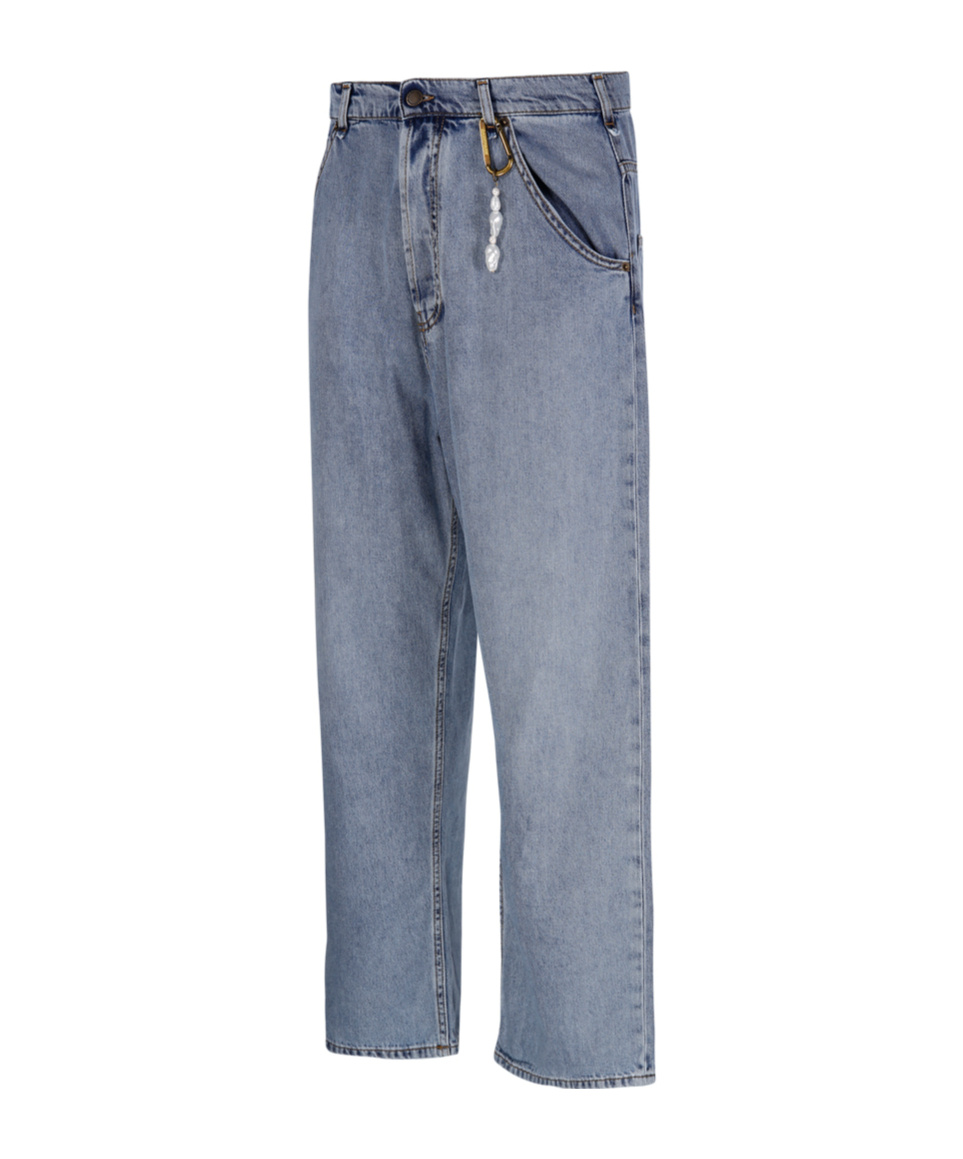 Darkpark High-waisted Straight-leg Jeans In Gray