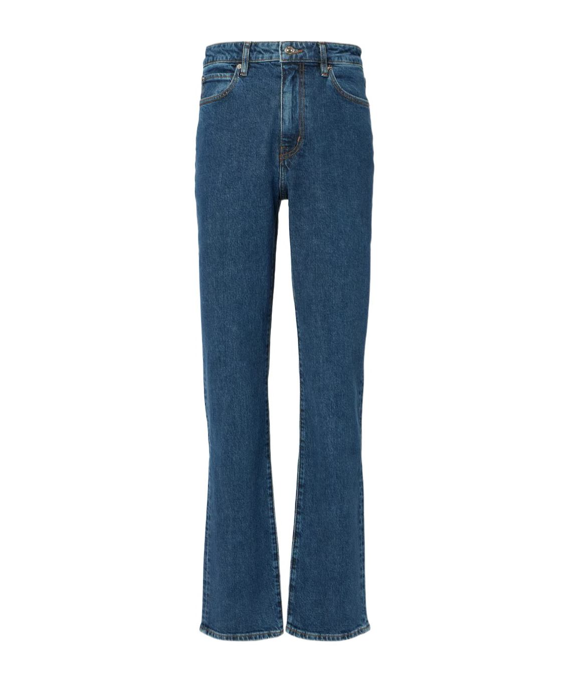 Frame High-waisted Straight-leg Jeans In Blue