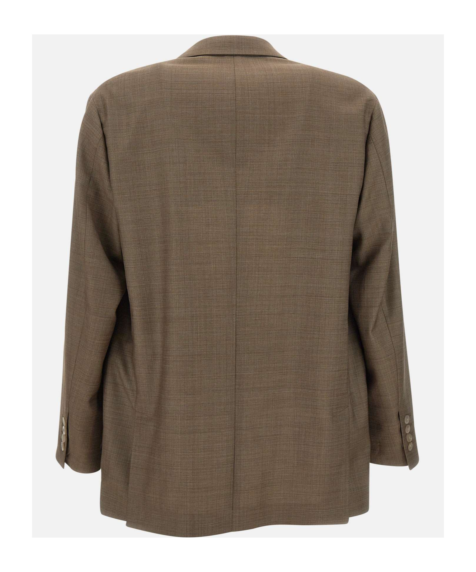 Emporio Armani Super 130's Wool Tobacco Blazer In Brown