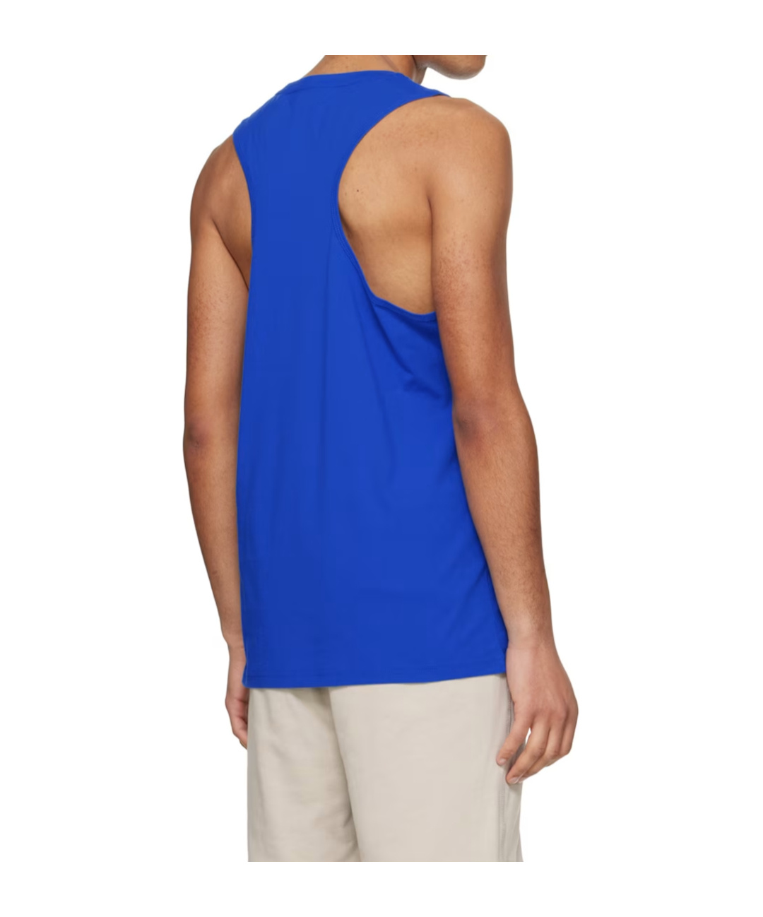 Shop Hugo Boss Round Collar Logo Vest In Blue