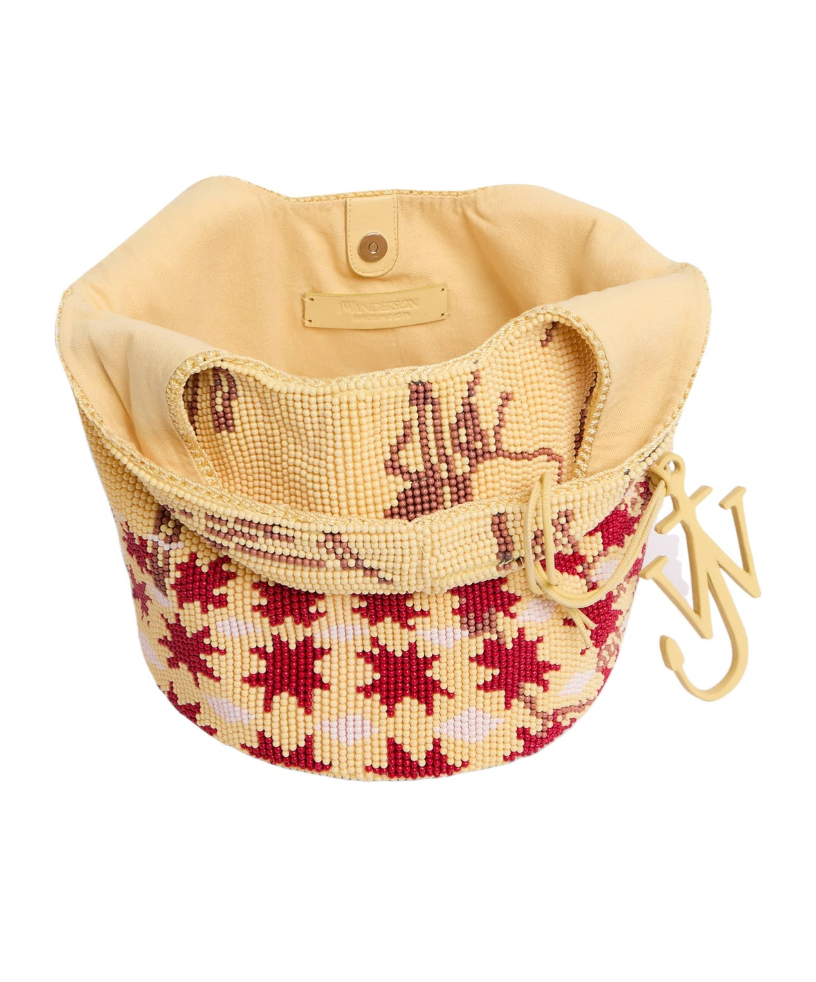 Jw Anderson Mini Beaded Shopper In Brown