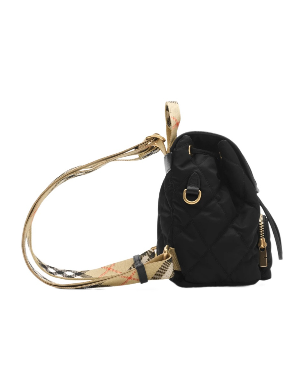 Burberry Mini Horseshoe Quilted Nylon Backpack Bags In Black