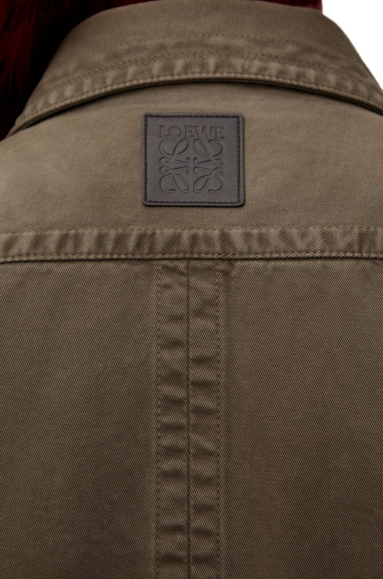Loewe Long-sleeved Shirt Coat In Brown