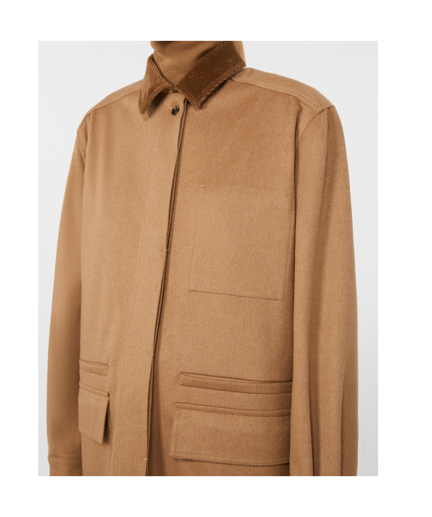 Max Mara Long-sleeved Casual Jacket In Nude