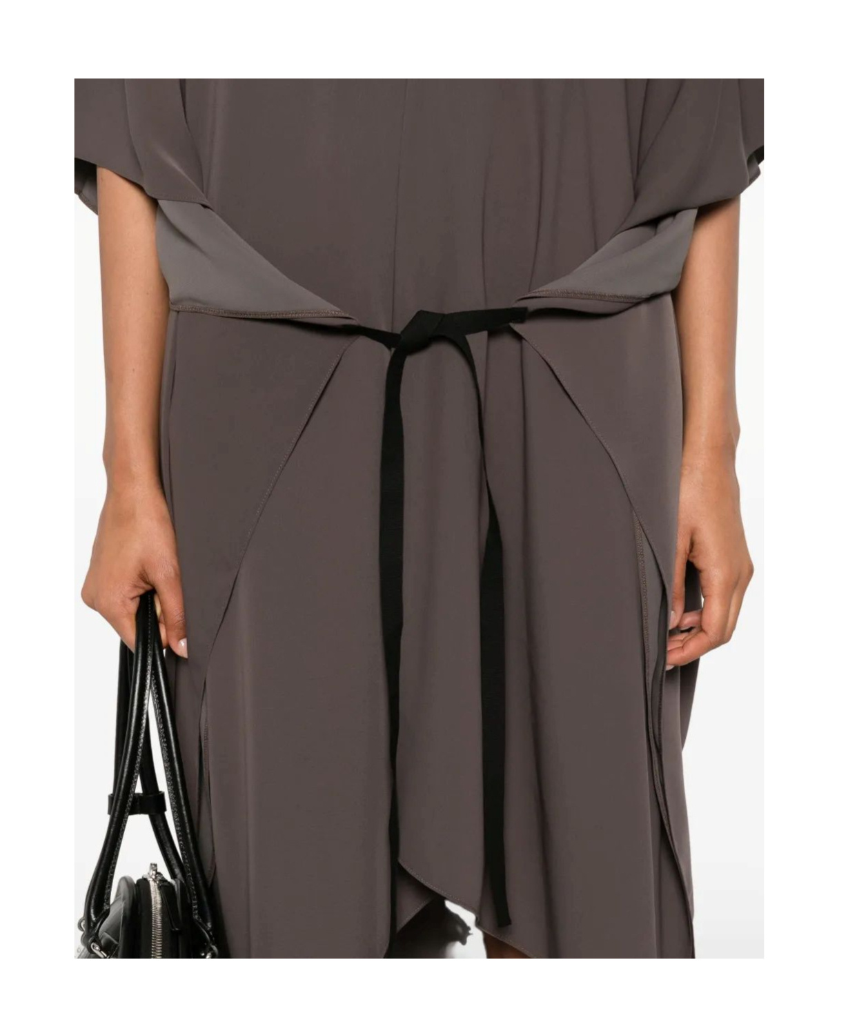 Mm6 Maison Margiela V-neck Asymmetric Day Dress In Animal Print