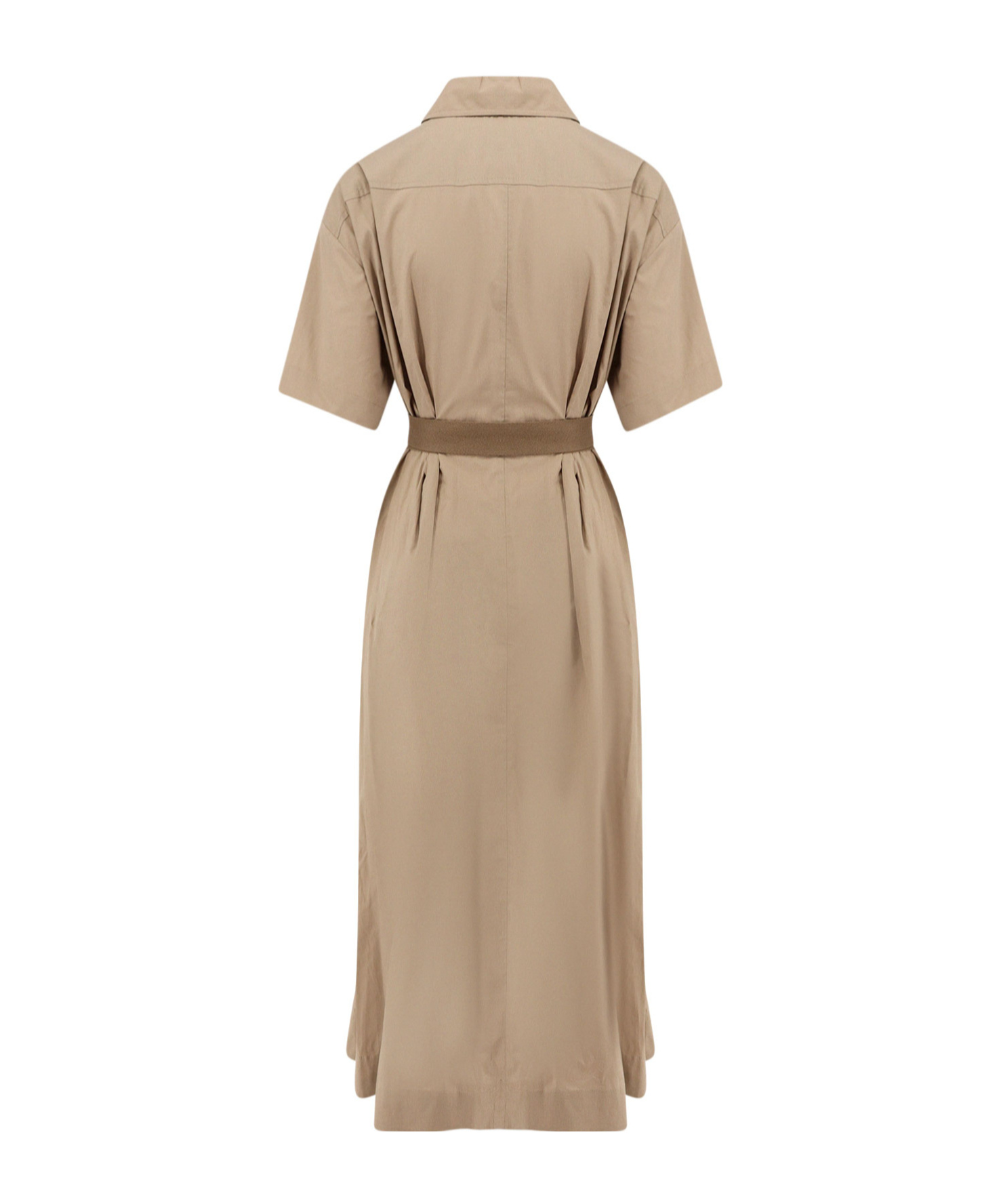 Brunello Cucinelli Midi Dress In Nude