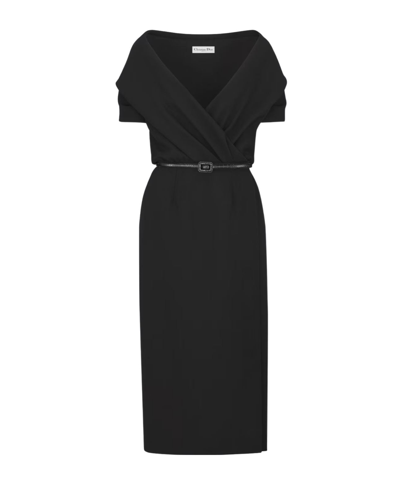 DIOR WRAPAROUND MID-LENGTH DRESS