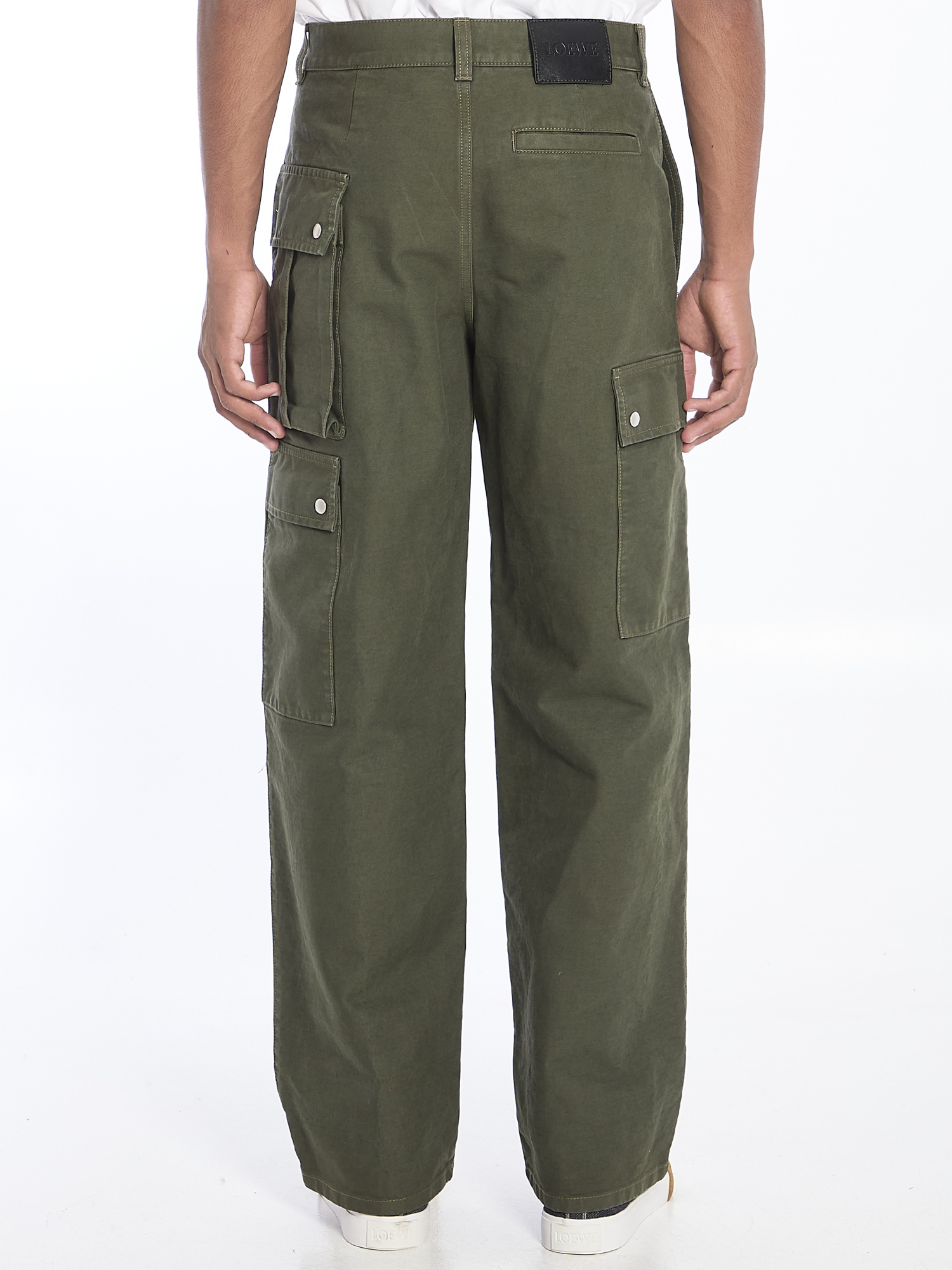 Loewe Cargo Trousers Utility Multiple Pockets In Green