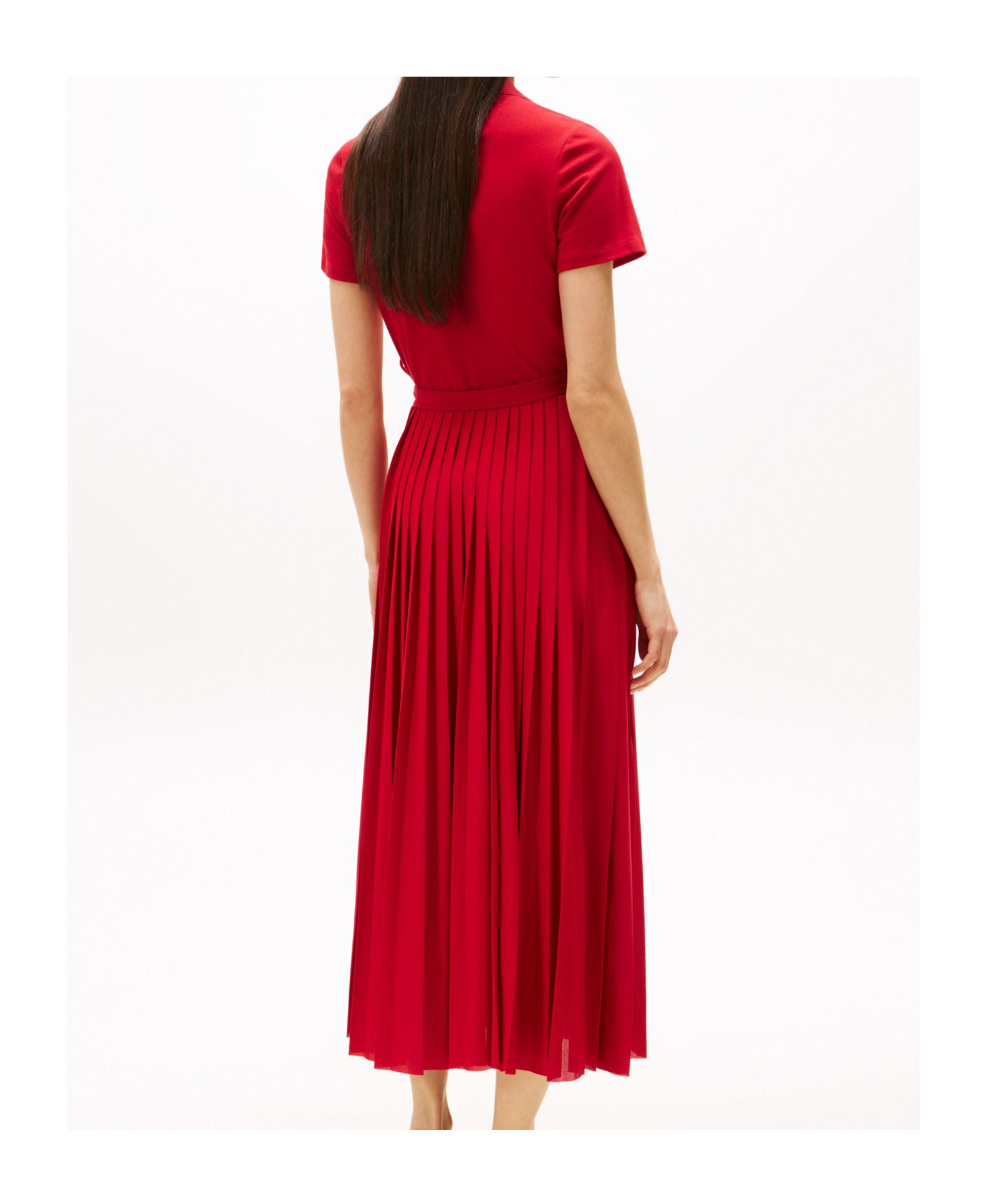 Tommy Hilfiger Midi Wrap Polo Dress In Red