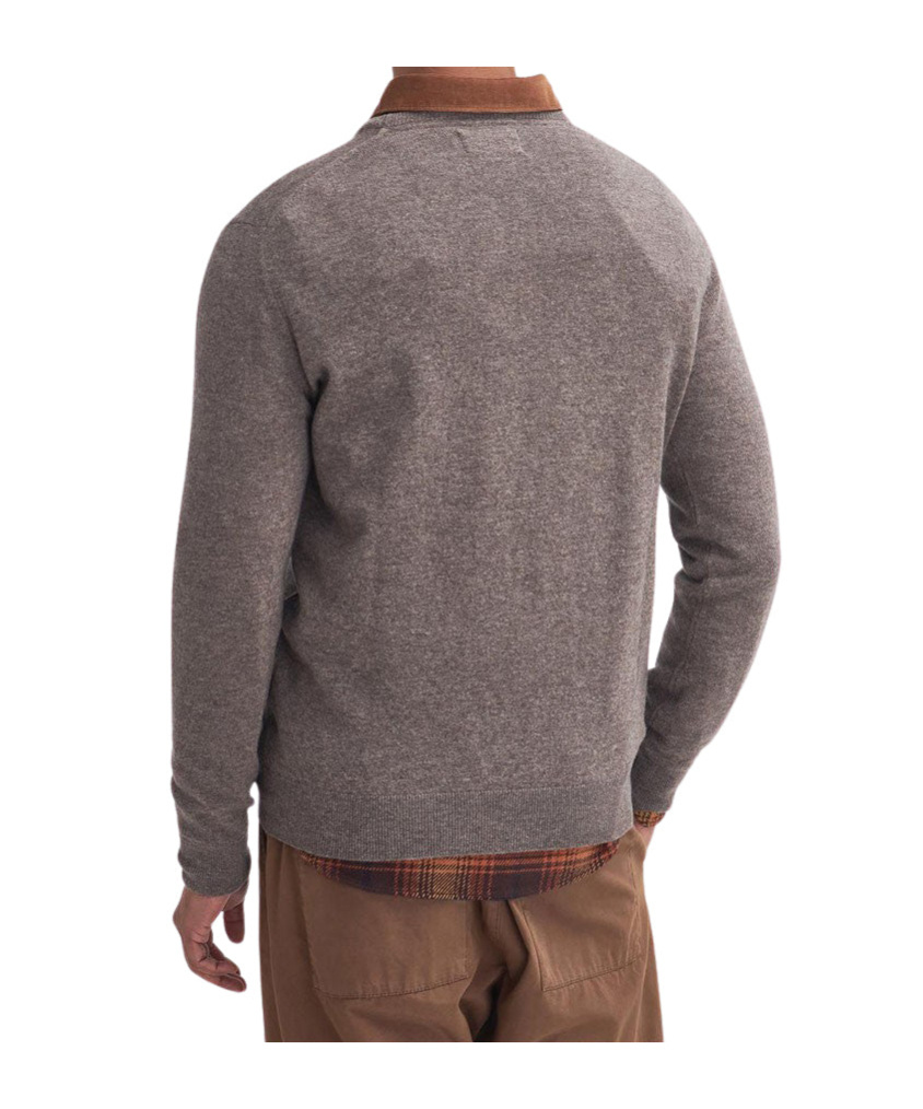 Barbour Long-sleeved Sweater In Gray