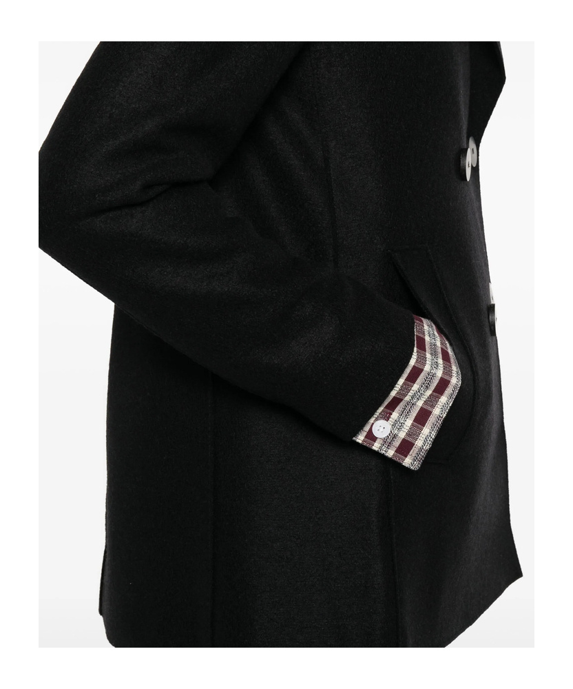 Harris Wharf London Double-breasted Jacket In Black