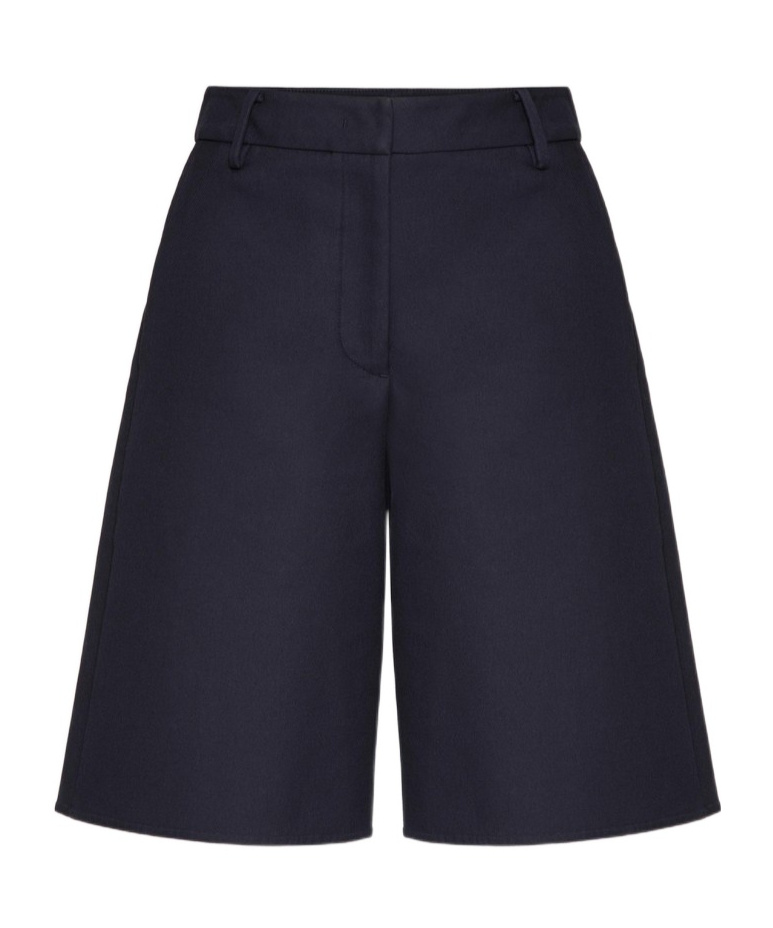 Valentino Vlogo Straight-leg Shorts In Black