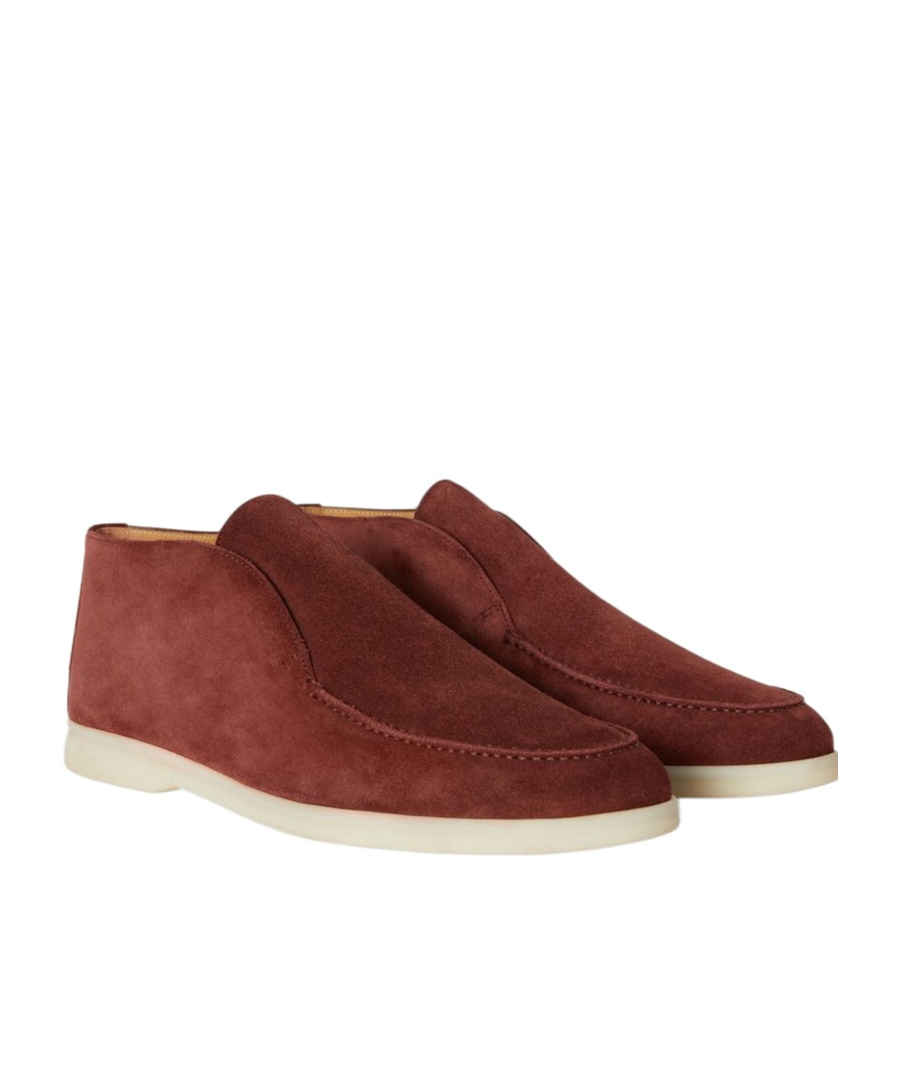 Loro Piana Round-headed Short Boots In Red