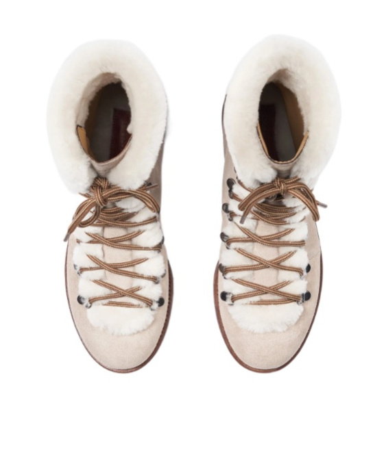 Scarosso Kat Fur Boots In Neutral