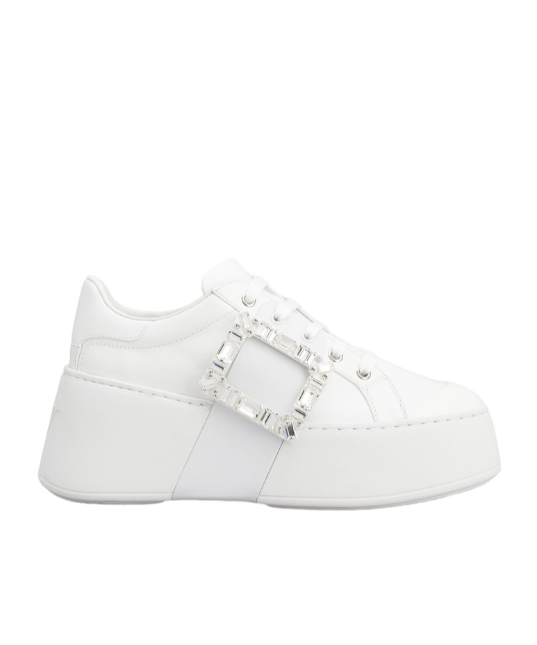 Roger Vivier Viv' Skate Embellished Sneakers In Multi