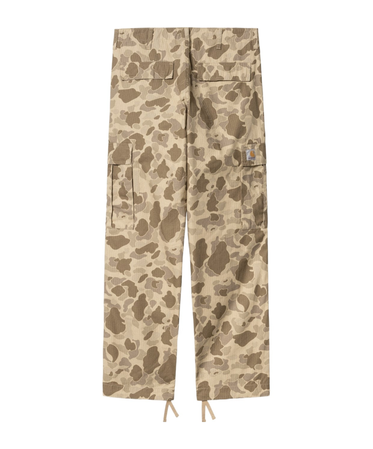 Carhartt Work In Progress Duck Landon Camo Loose Tapered Organic Cotton Jeans In Waist