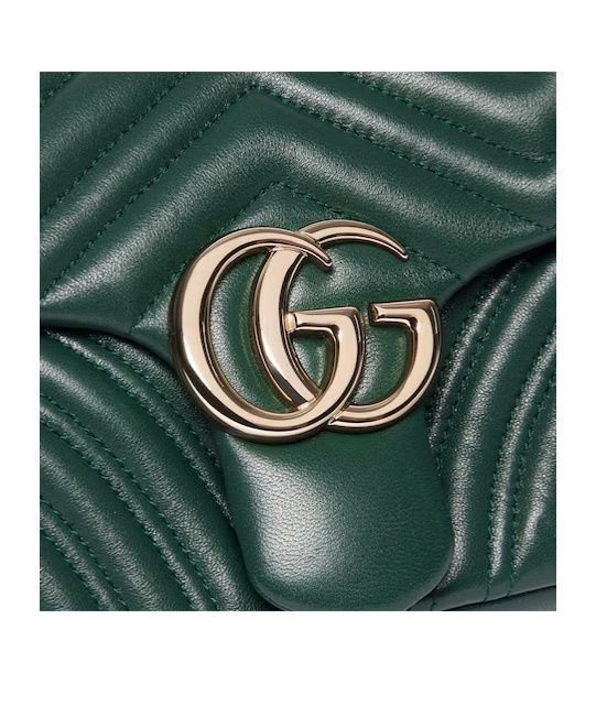 Gucci Gg Marmont Medium Shoulder Bag In Green