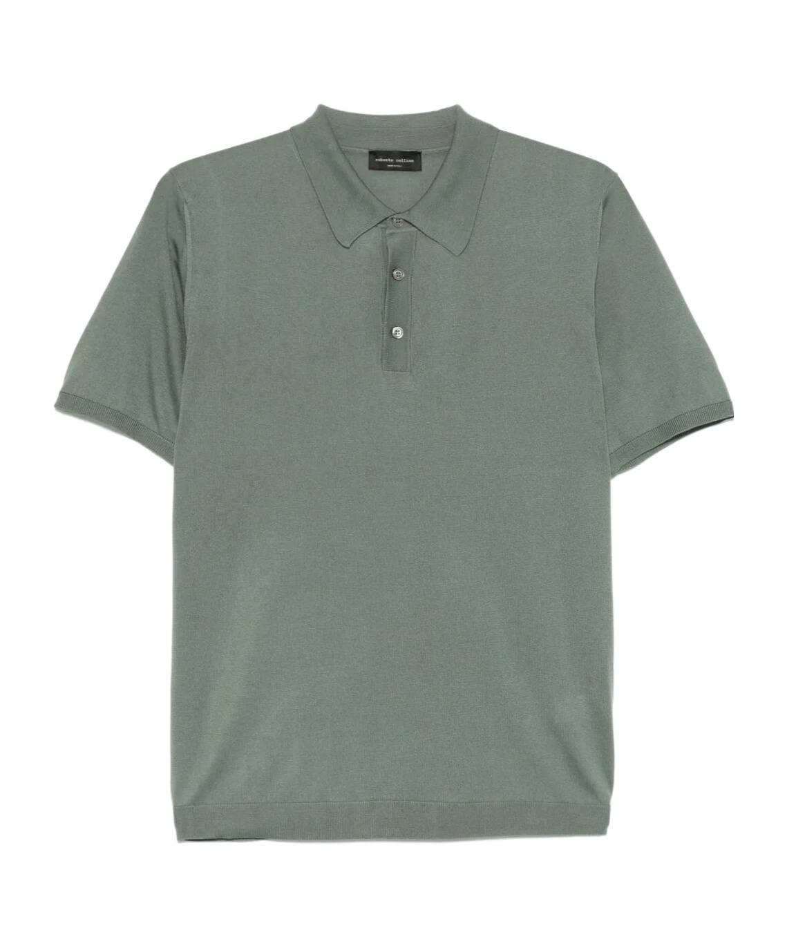 Roberto Collina Ribbed Collar Polo Shirt With Short Sleeves In Gray