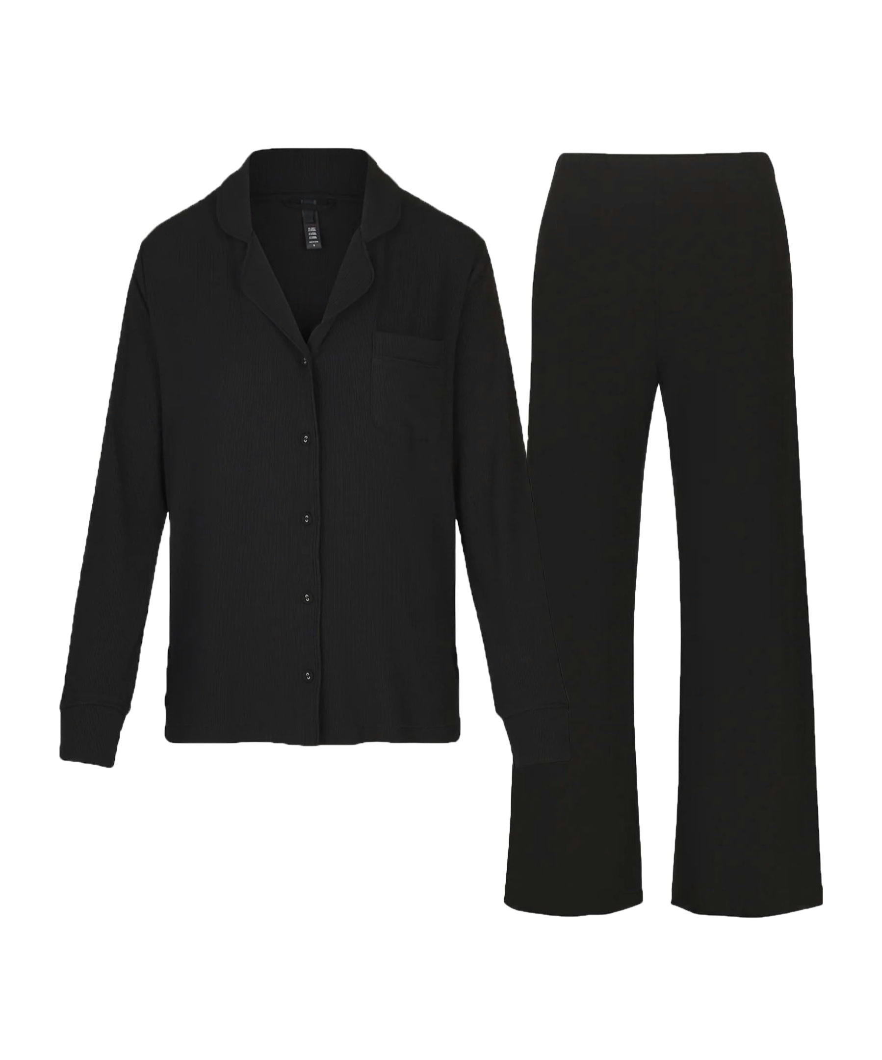 Skims Soft Lounge Pajamas Set In Black