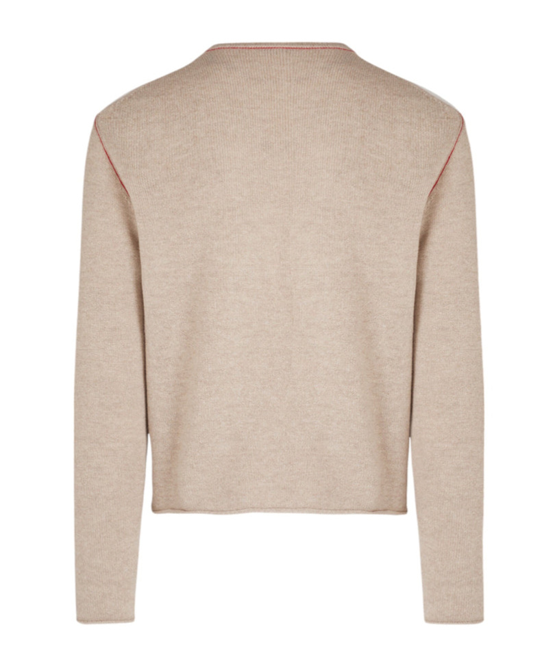 Vivienne Westwood Mens Orbit Crewneck Wool And Cashmere-blend Jumper Oatmeal In Nude
