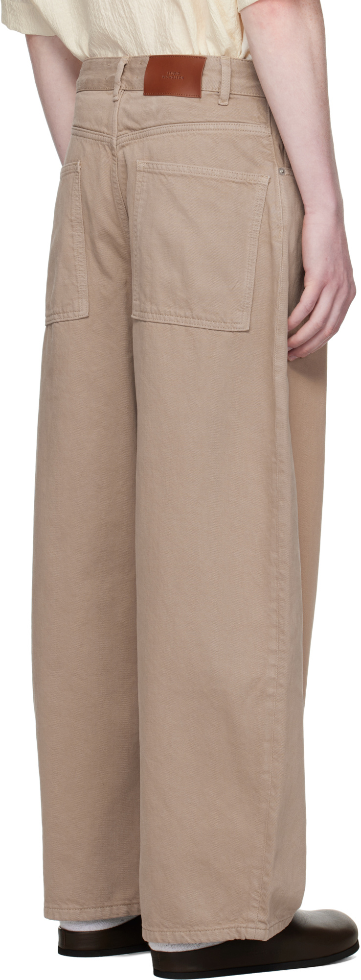 Studio Nicholson Taupe Paolo Jeans In Brown