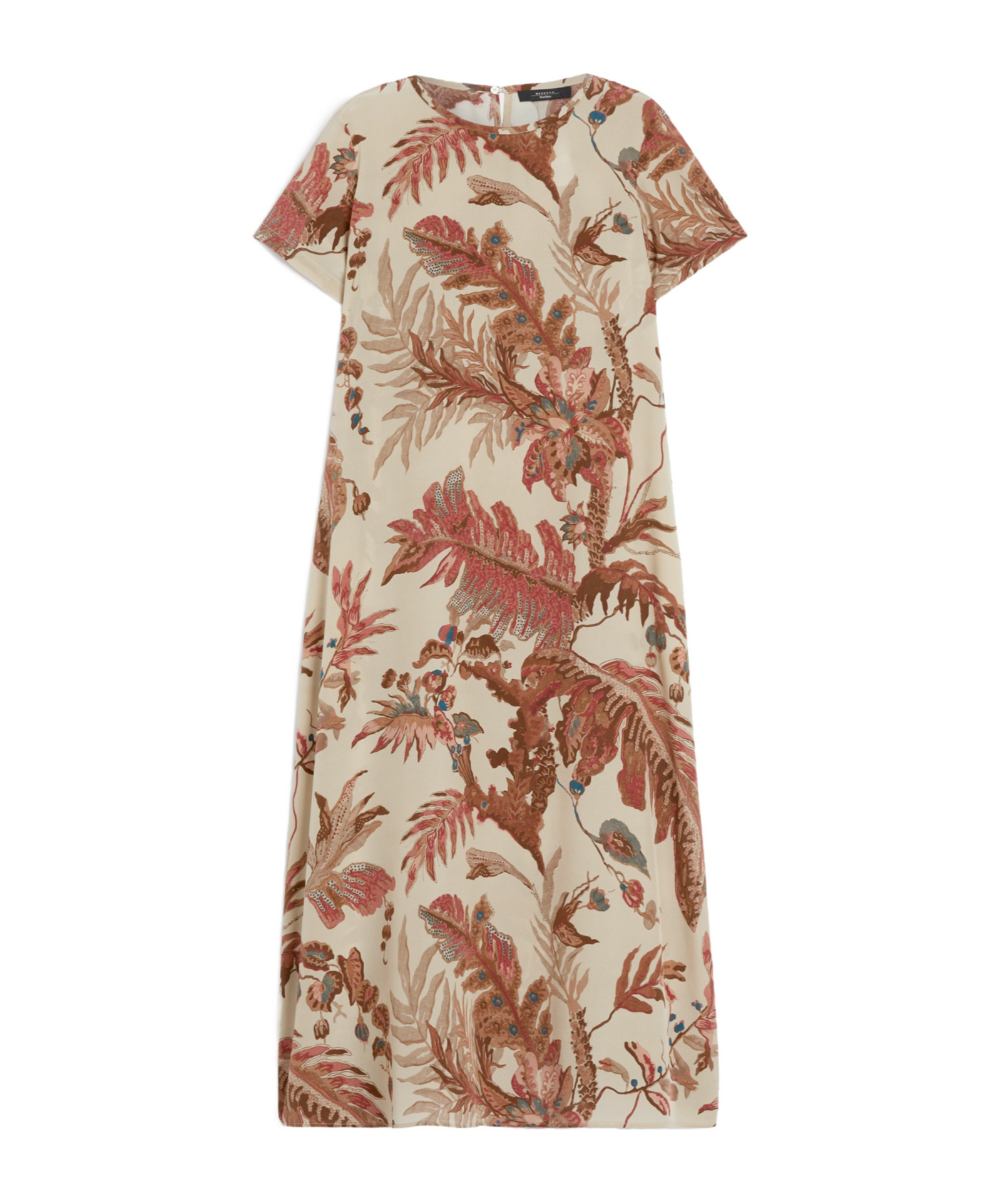 Weekend Max Mara Silk Floral Maxi Dress In Brown