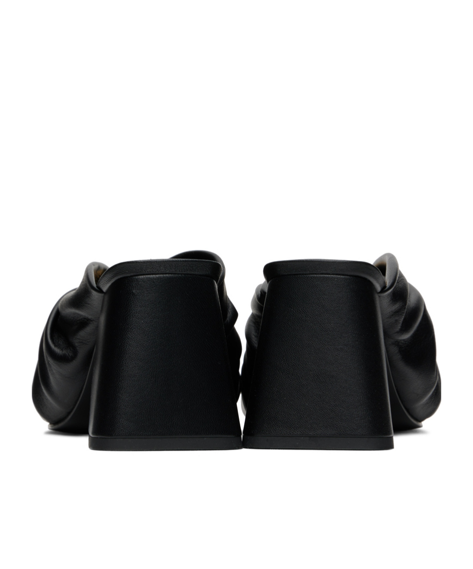 Jw Anderson Chain Twist Open Toe High Heeled Sandals In Black