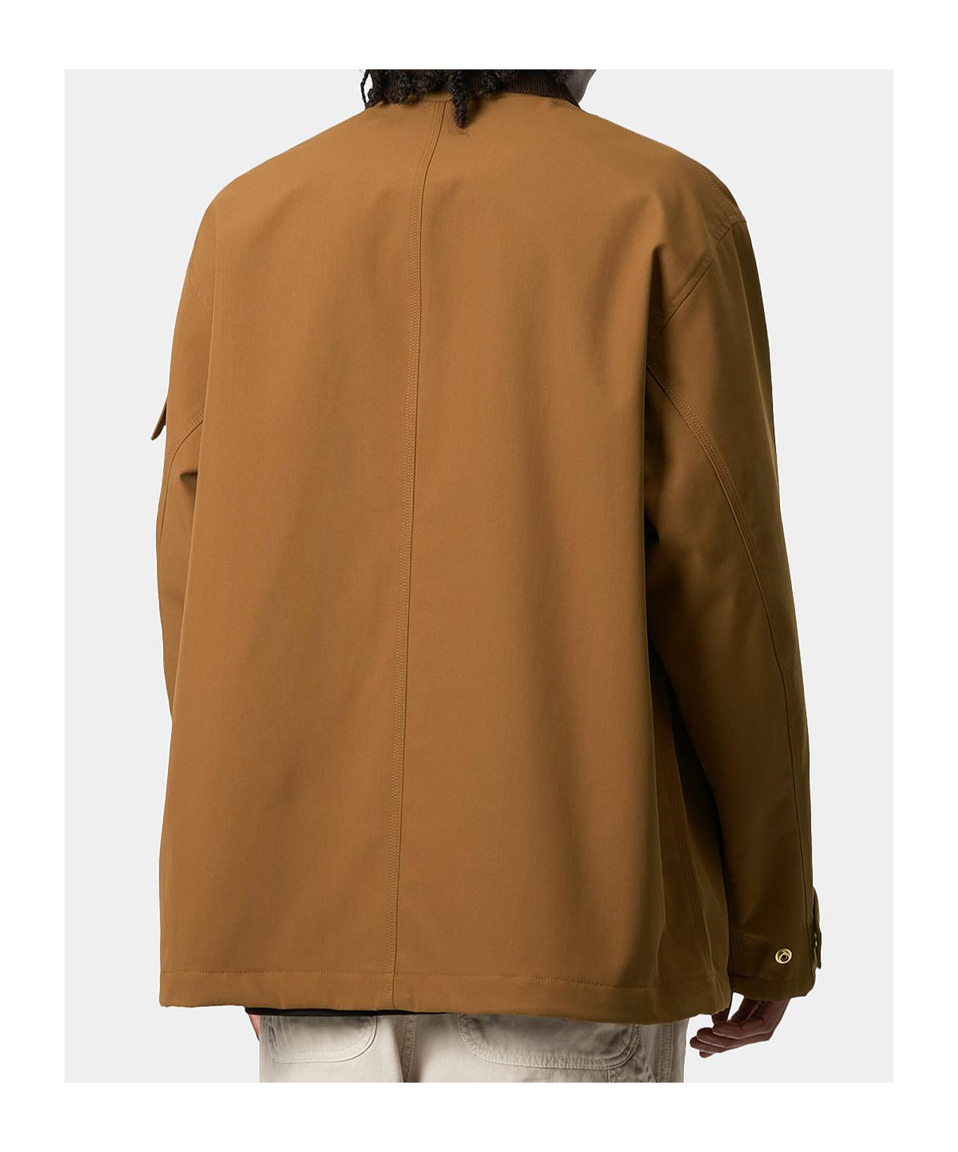 Carhartt Michigan Organic Cotton Single-breasted Coat In Brown