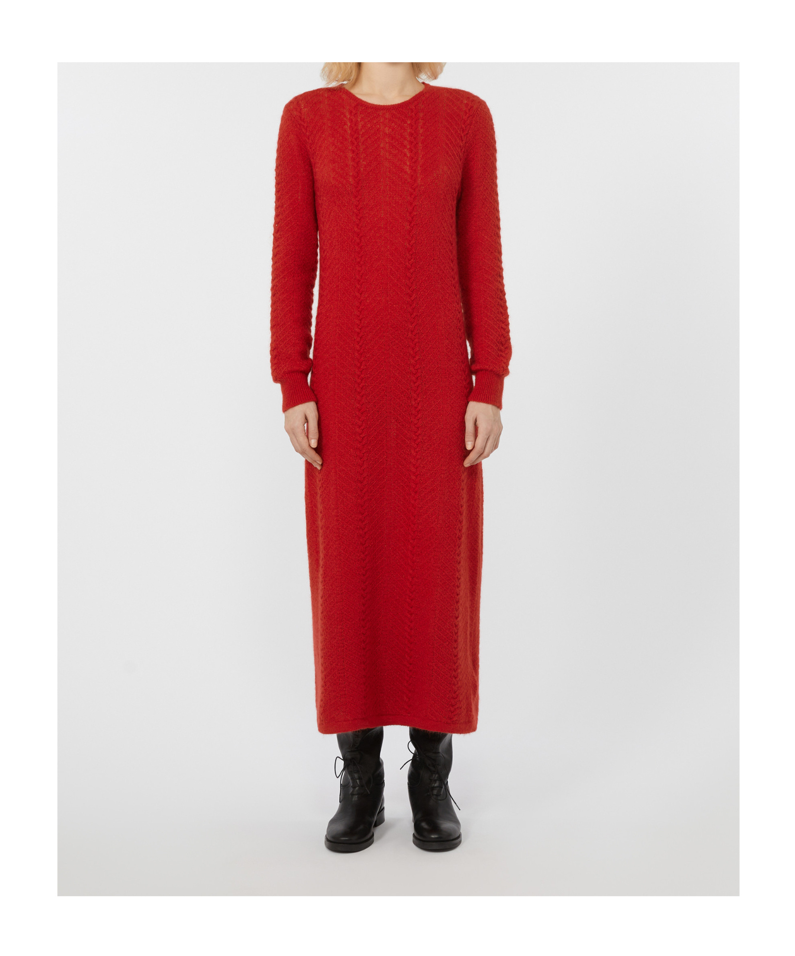 Weekend Max Mara Long-sleeved Dress In Red