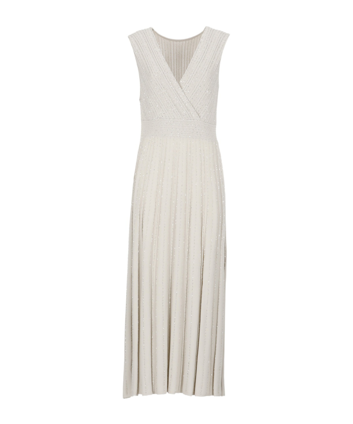 D Exterior Dress With Paillettes In Neutral