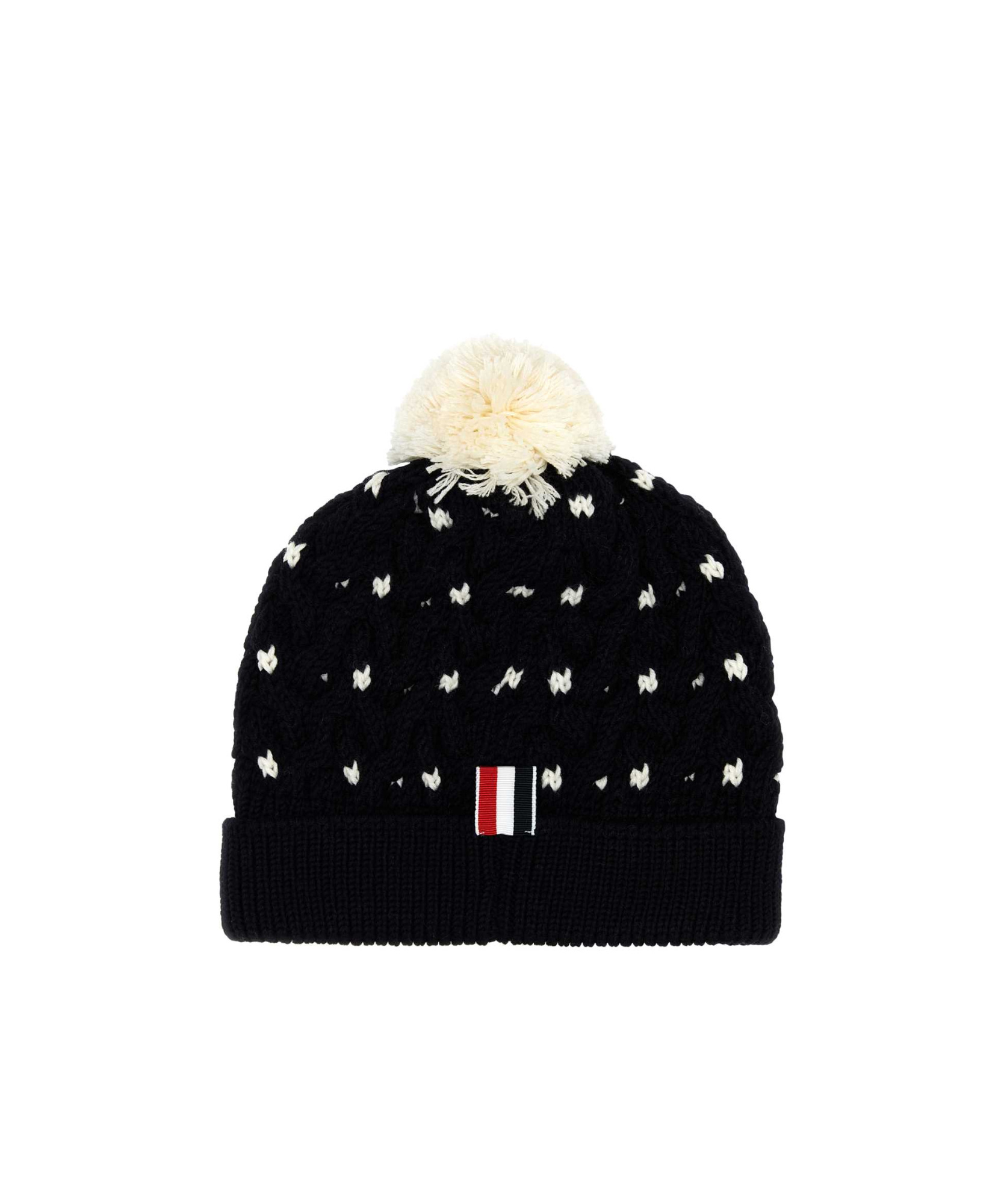THOM BROWNE THOM BROWNE RWB STRIPED KNITTED BEANIE