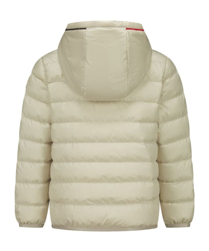 Moncler Enfant Arnaldo Logo Patch Down Jacket In Nude