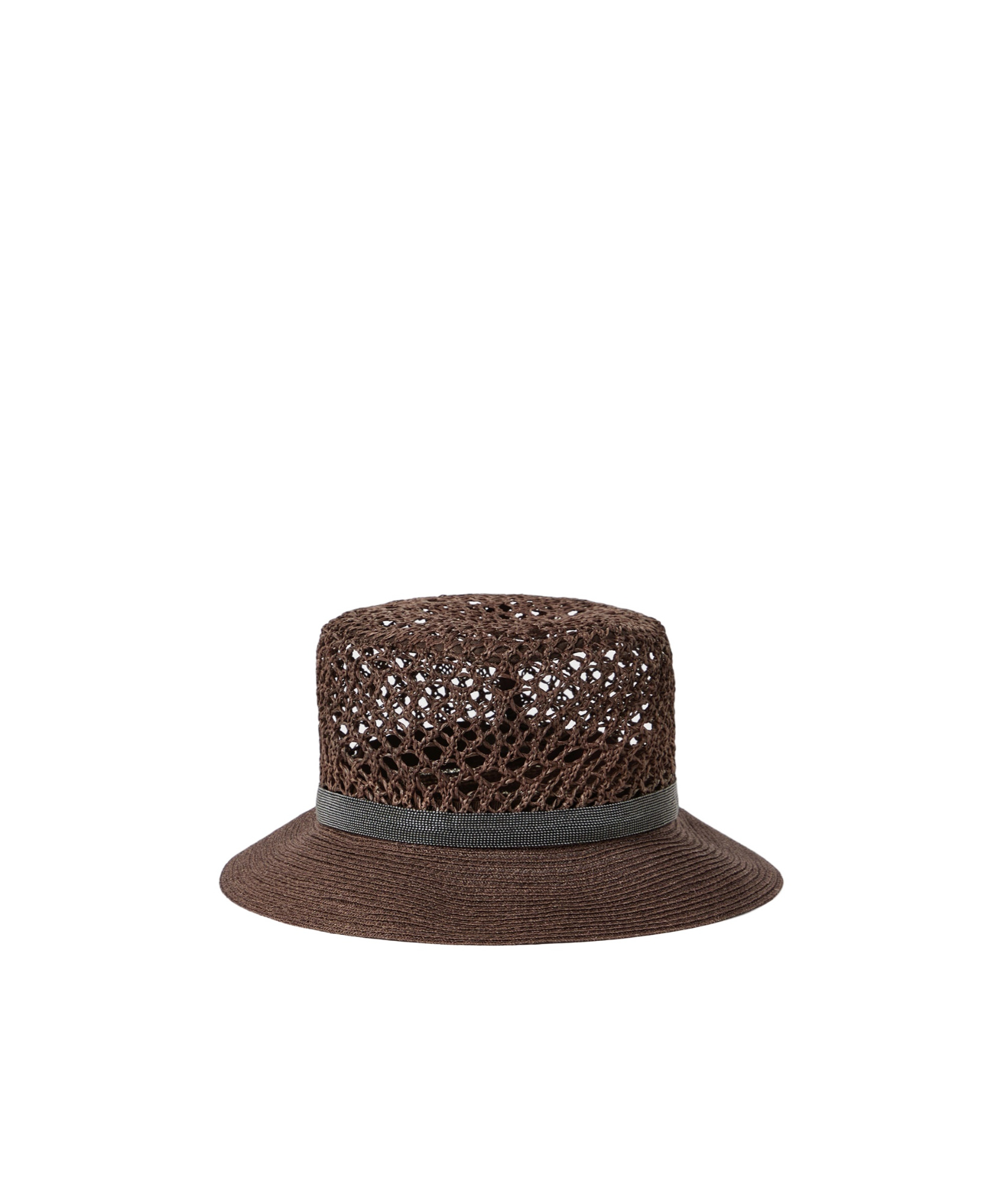 Brunello Cucinelli Monili Embellished Bucket Hat In Brown