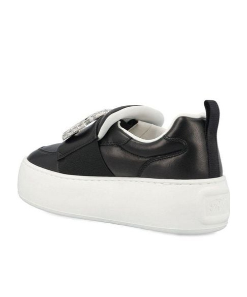 Roger Vivier Viv' Up Sneakers In Leather In White
