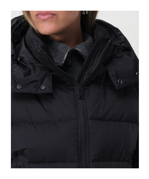 Tatras Borbore Black Down Jacket With Hood And Logo Patch On The Side In Tech Fabric Man In Black
