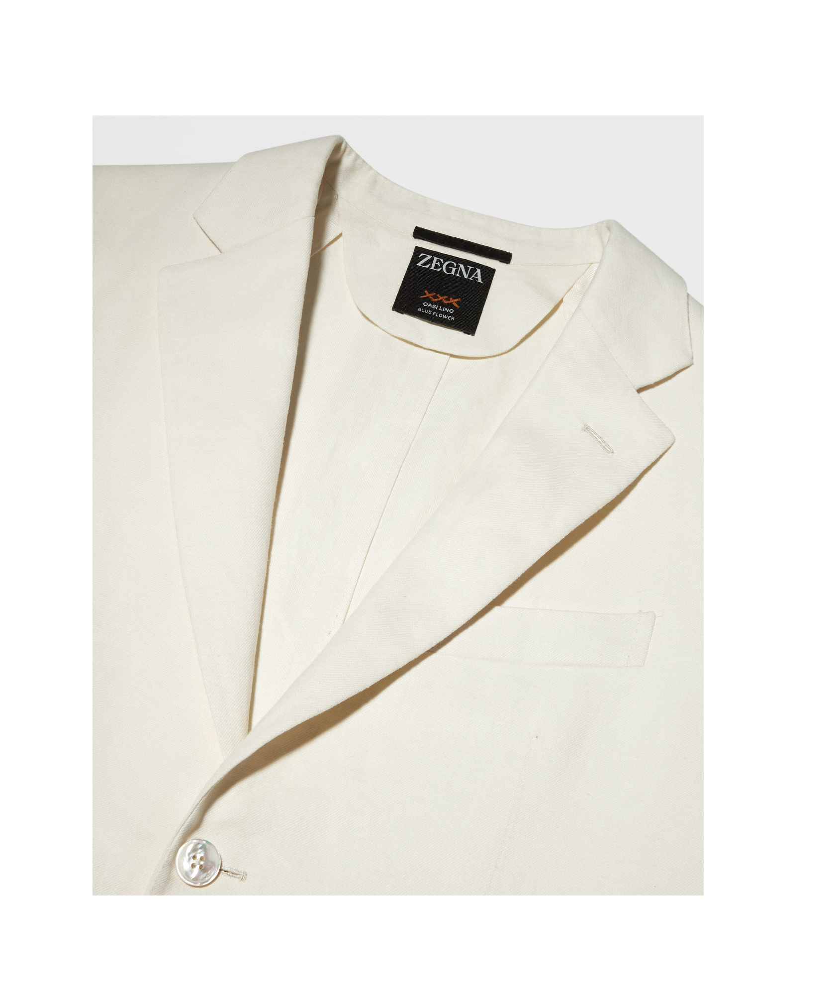 Zegna Veste Chemise En Oasi Lino Blanche In White