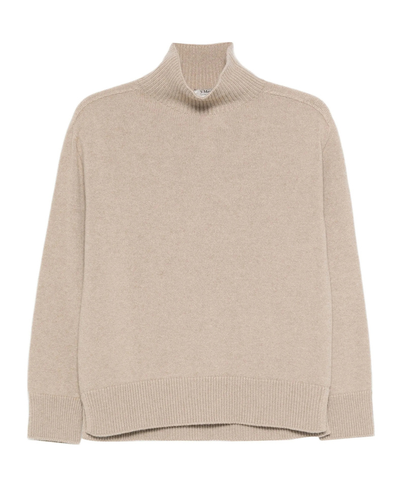 Max Mara Long-sleeved Sweater In Brown