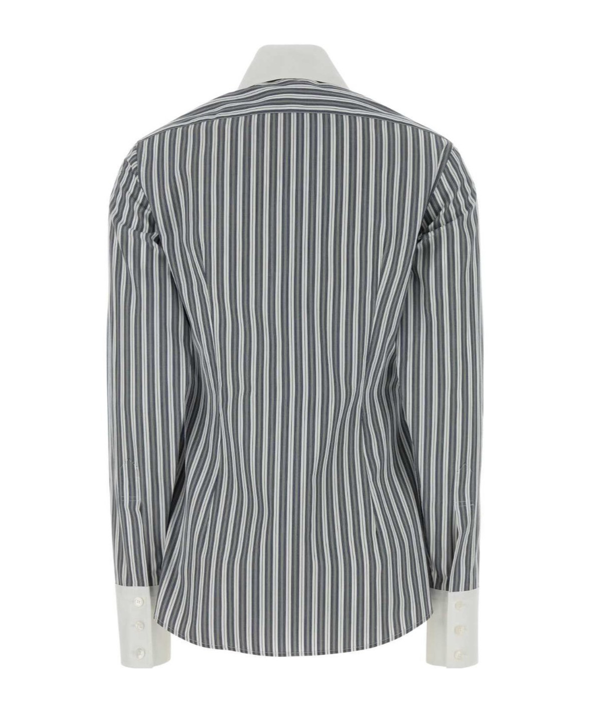 Stella Mccartney Buttoned Stripe Shirt In Animal Print