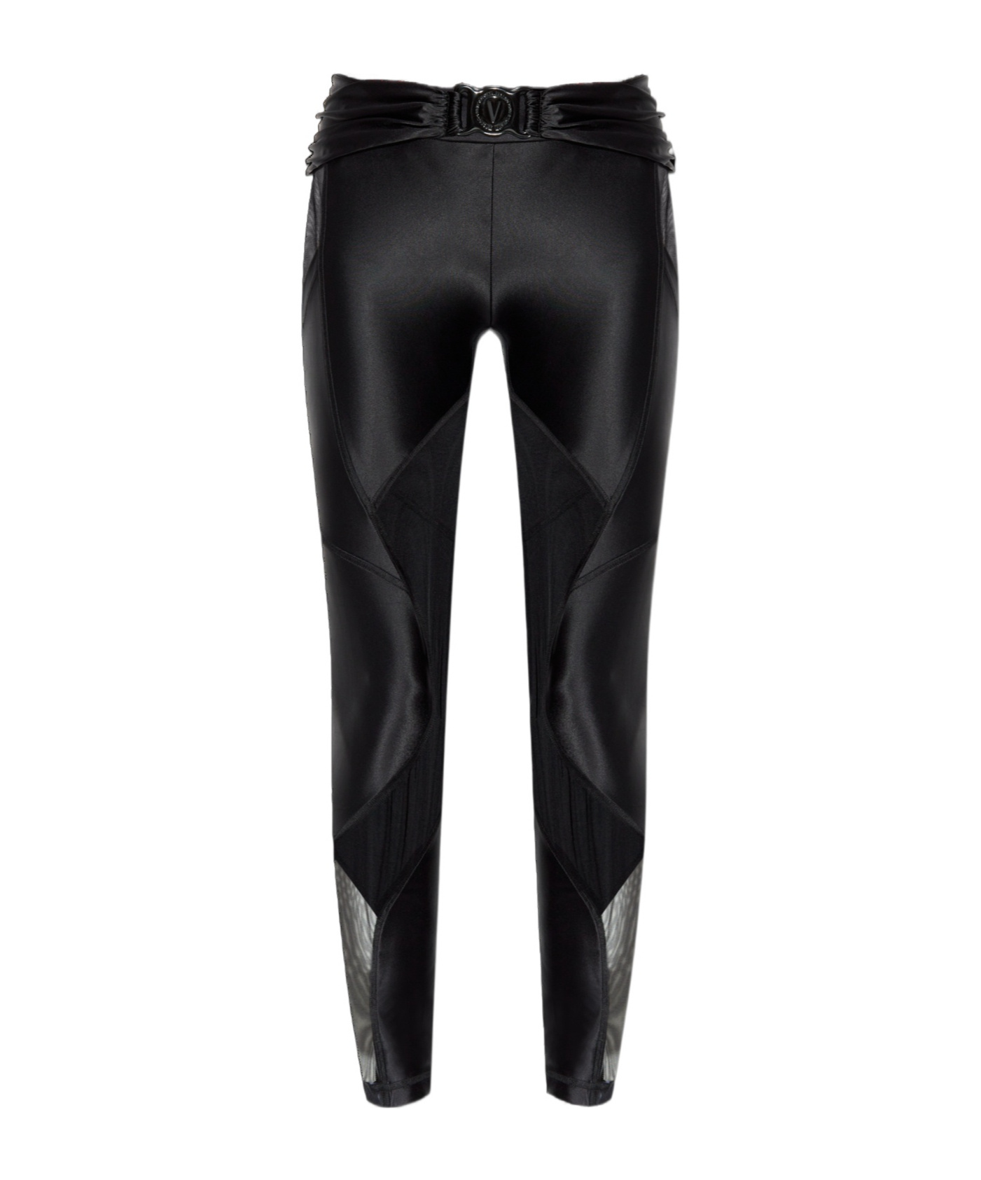 Versace Jeans Elastic Waist Tights In Black